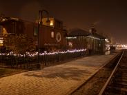 Picture:  Winter Night at Railroad Depot by Matt Todd