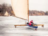 Picture of Ice Boating on White Bear Lake by Davin Brandt