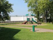 Picture of small play equipment near pavilion