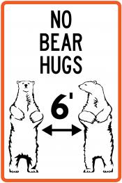 No Bear Hugs Signs