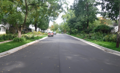 Image of reconstructed street in White Bear Lake