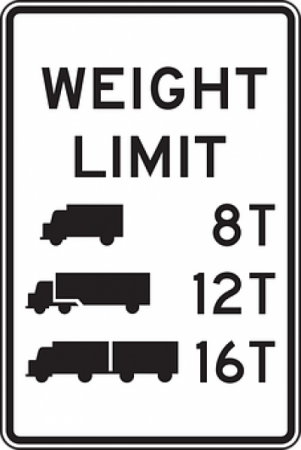 Picture of weight limit sign